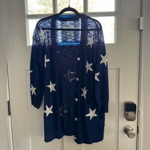 Blue and white stars cardigan